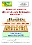 Da giovedì 5 Febbraio il gioco degli scacchi al Giardino